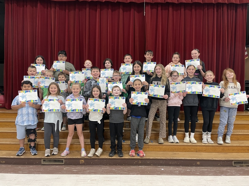 Photo of students from 4th quarter Pawsome Kids