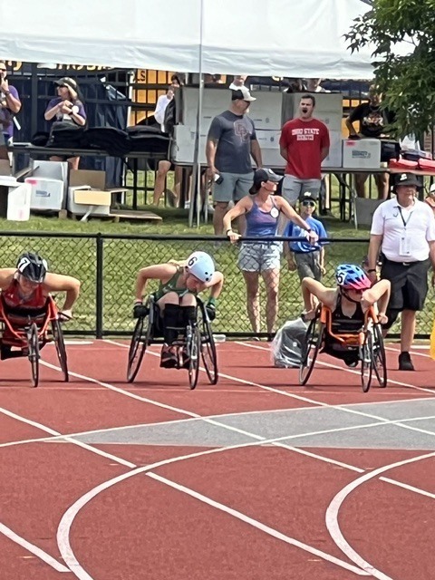 Celest at starting line