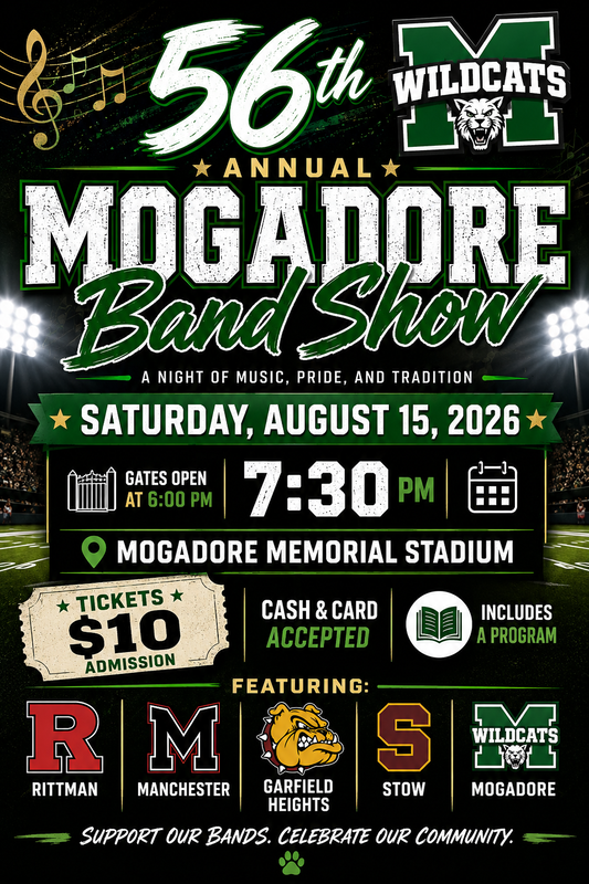 Mogadore band show flyer