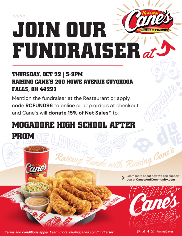 Raising Canes After Prom Fundraiser
