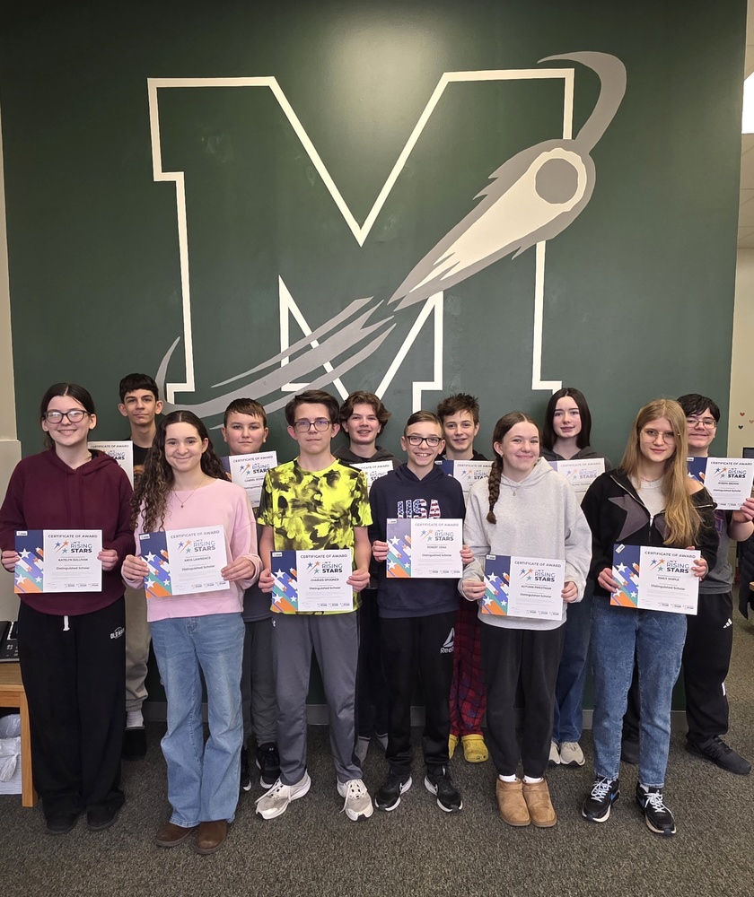 The Mokena Junior High School PreACT Rising Stars Distinguished Scholars