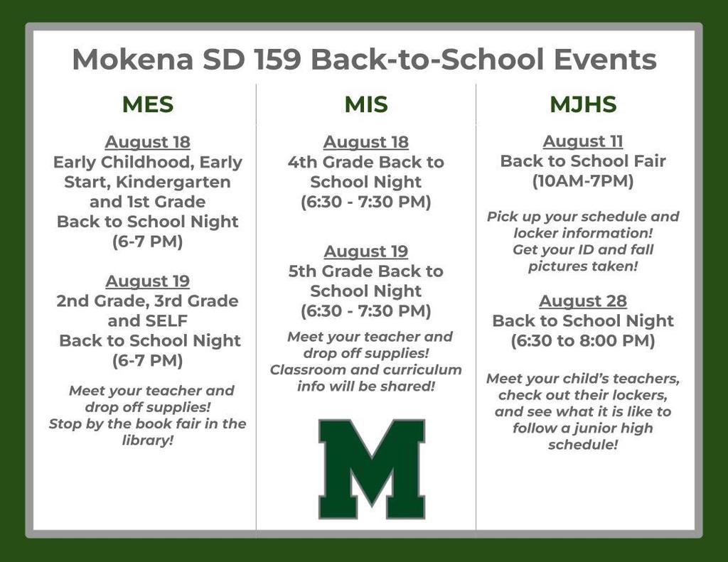 Back to School Events