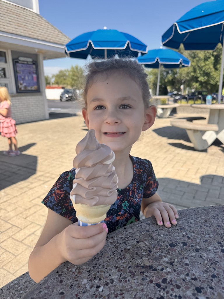 preschool students with ice cream