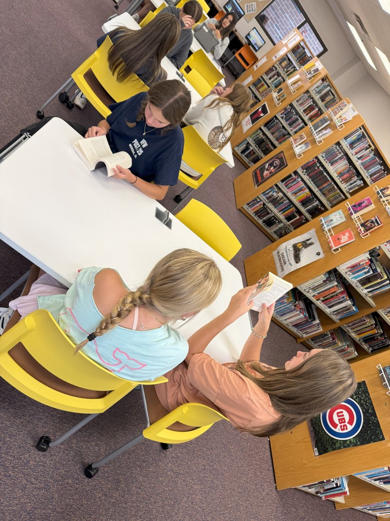 students reading
