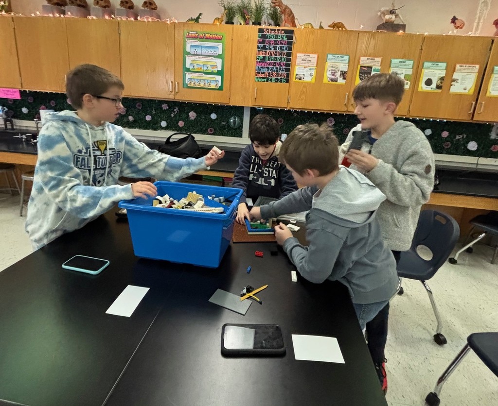 students at lego club