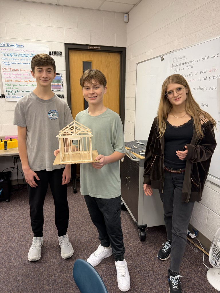 students building models with wood and glue