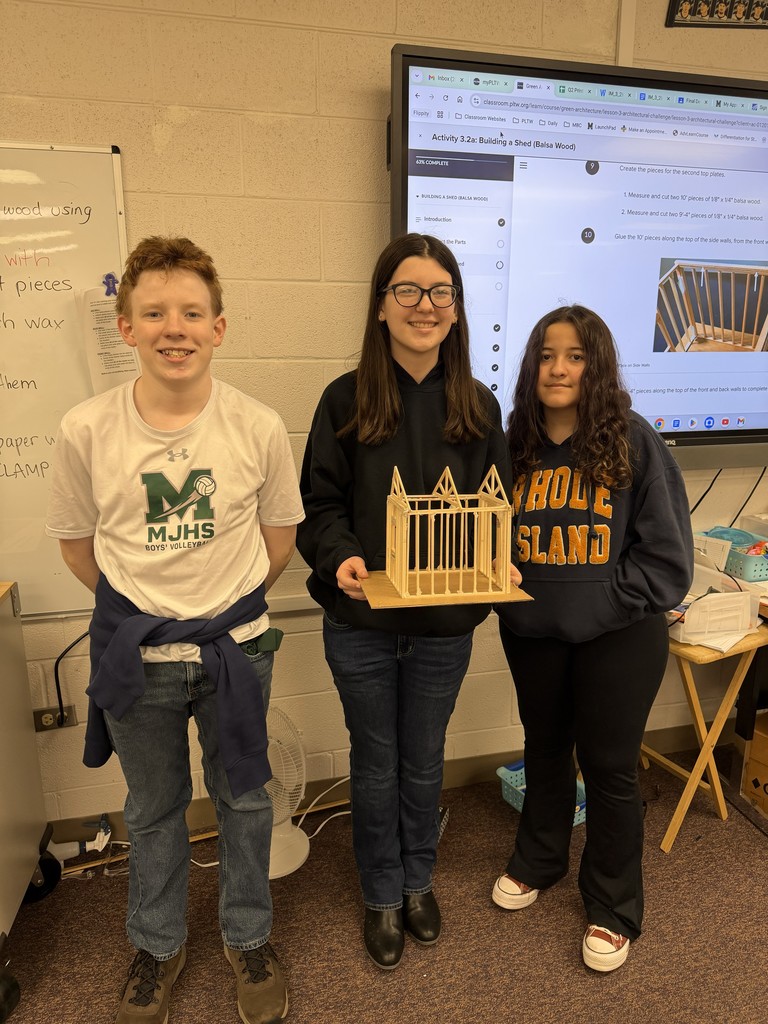 students building models with wood and glue