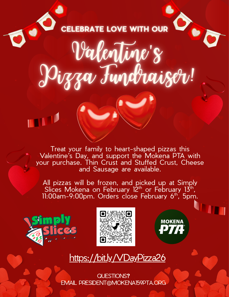 valentines day pizzas can be ordered by February 6th.
