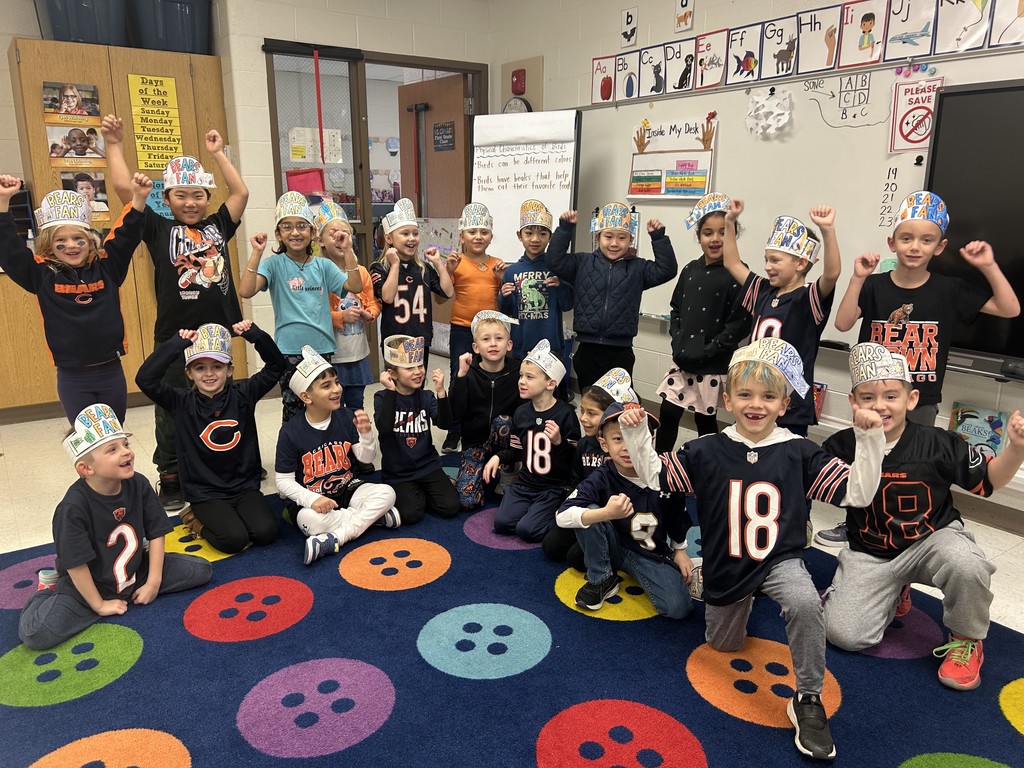 students and staff on bears day