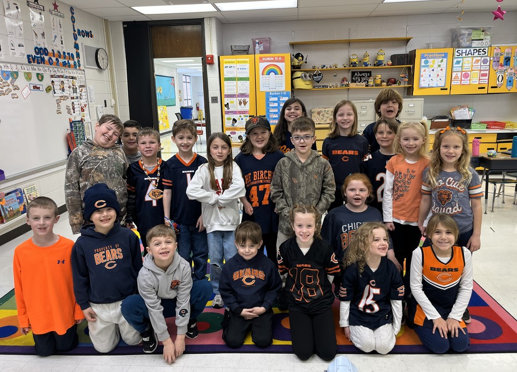 students and staff on bears day