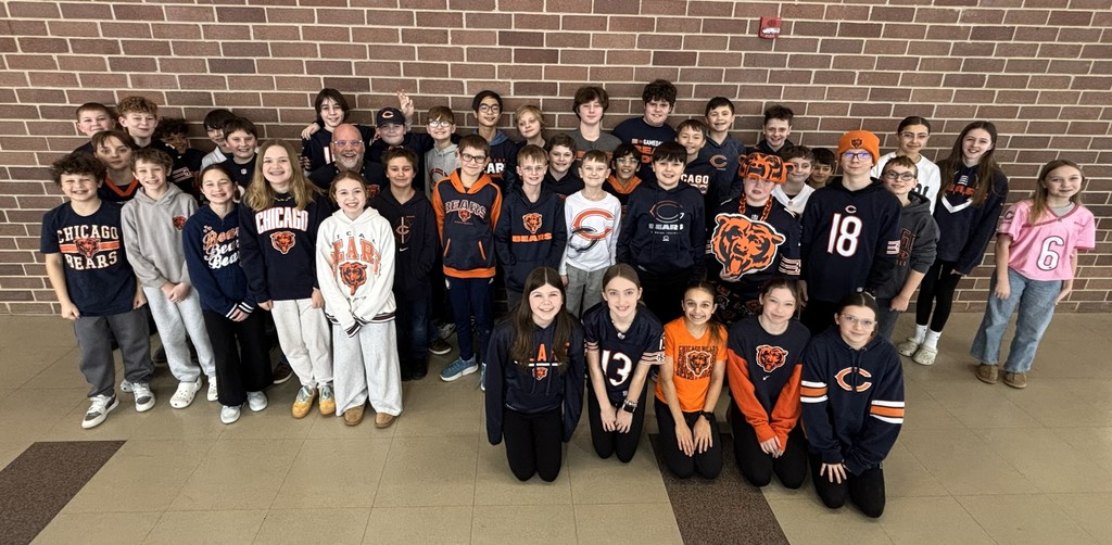 students and staff on bears day