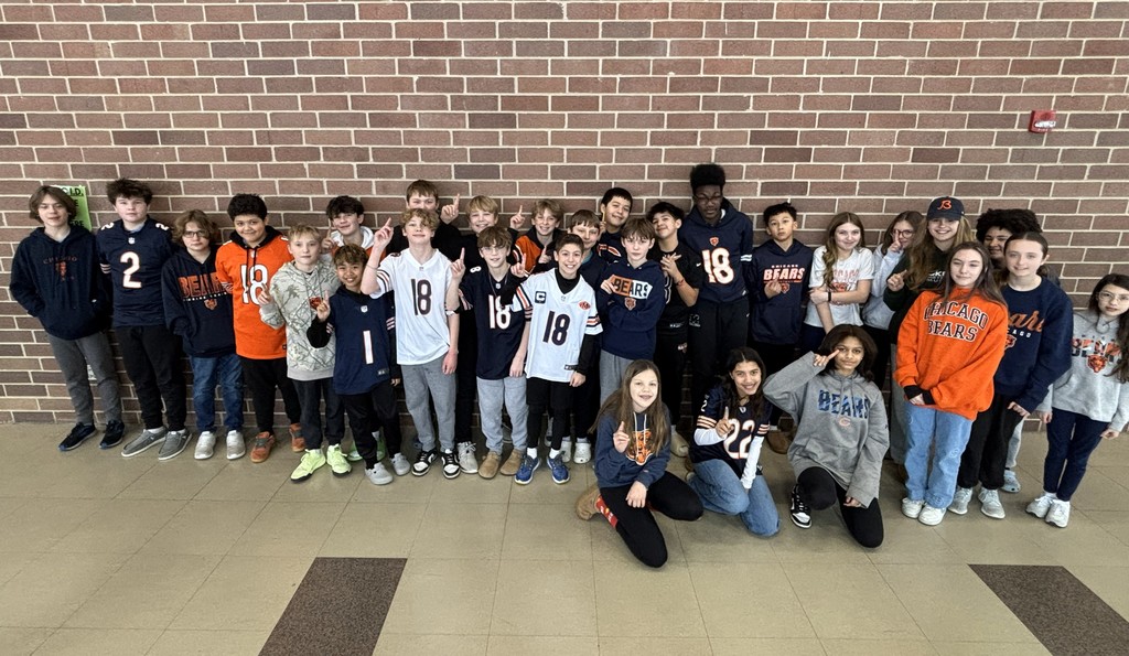 students and staff on bears day