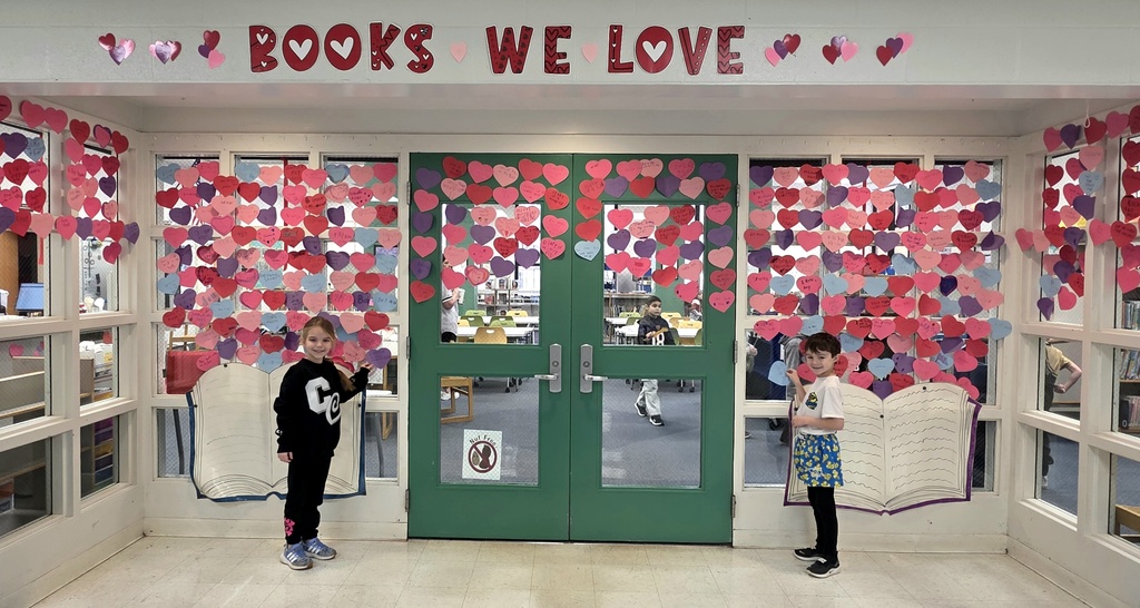 MES library hallway display