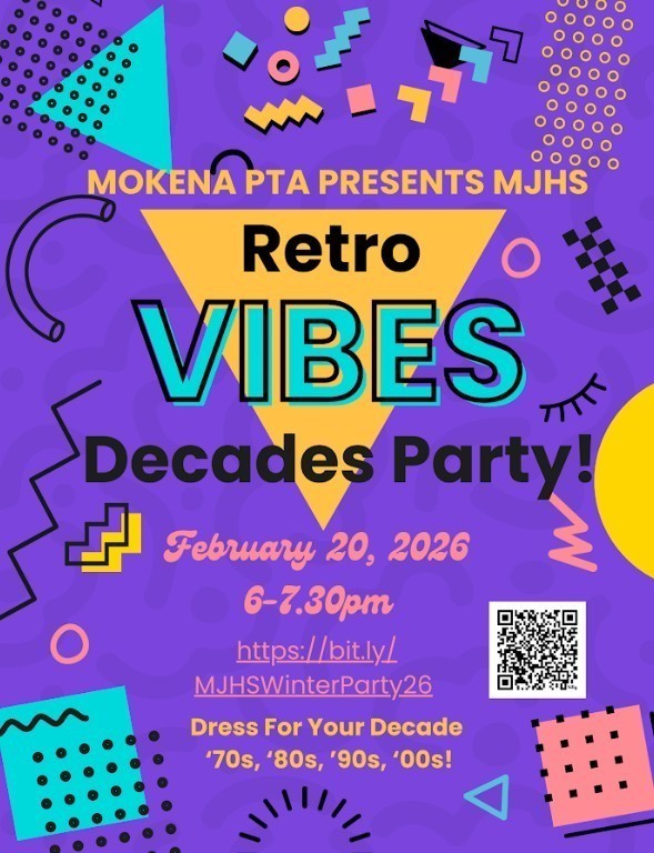 retro vibes party flyer