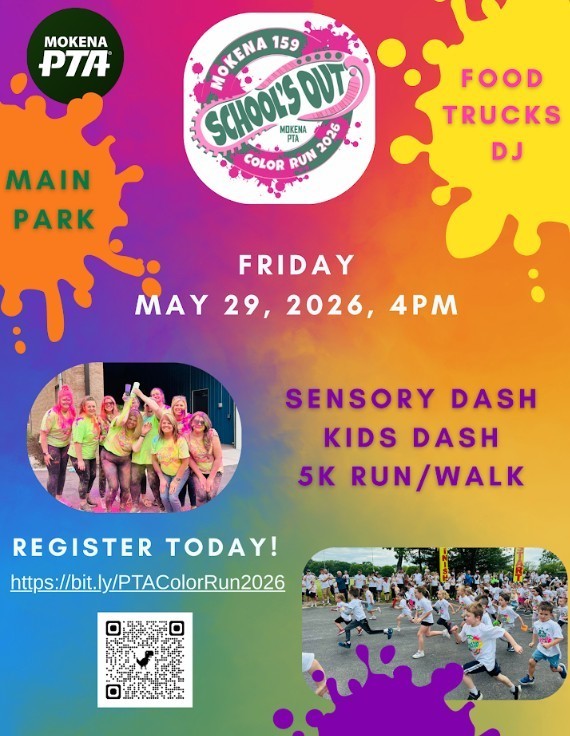 color run is may 26th at main park