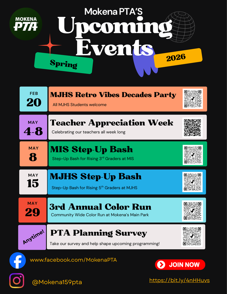 pta events this spring with qr codes