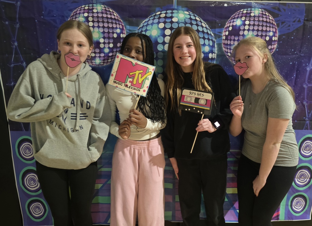 students at the retro vibes party