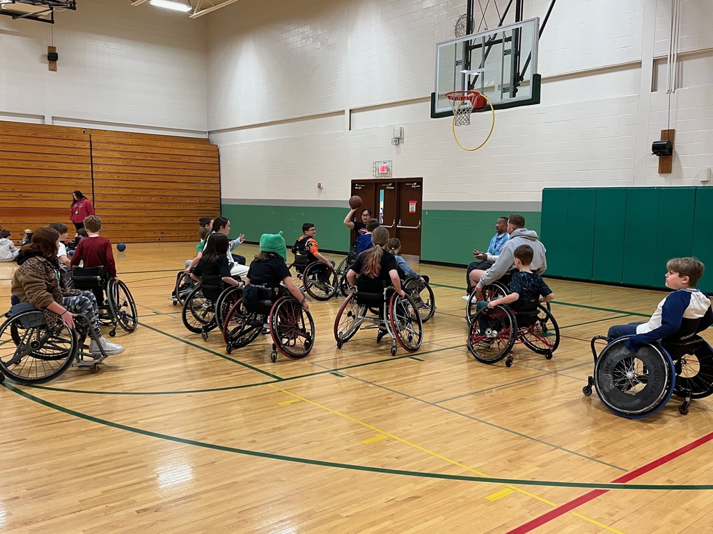 students playing an adapted pe game