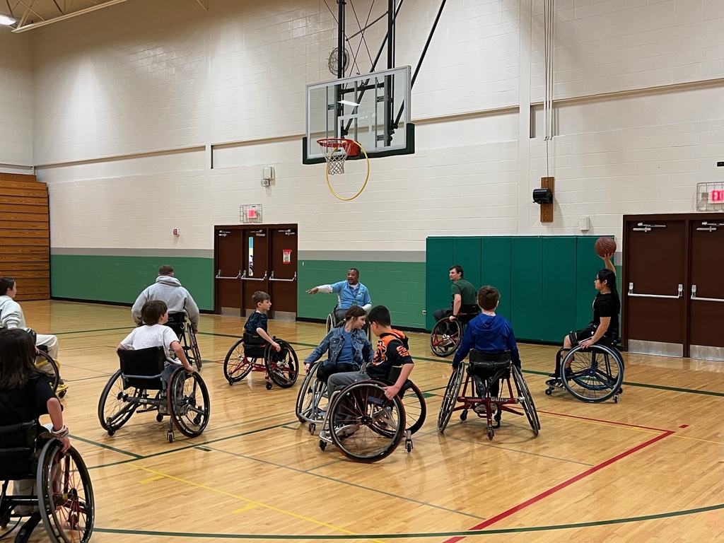 students playing an adapted pe game