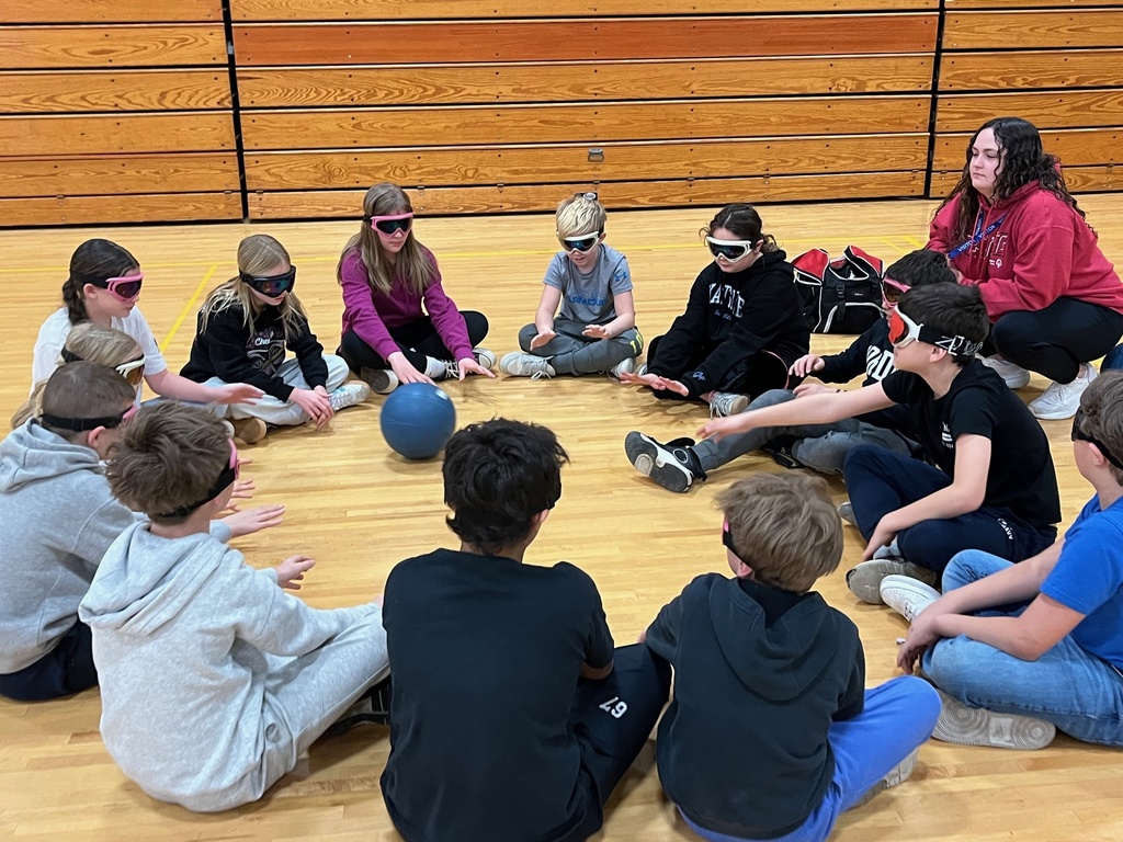 students playing an adapted pe game