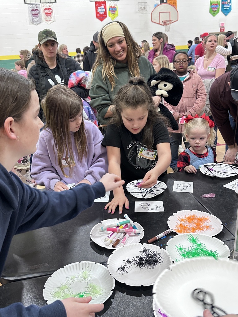 students participating in family night activities