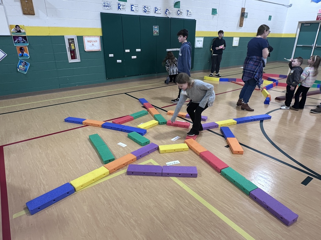 students participating in family night activities