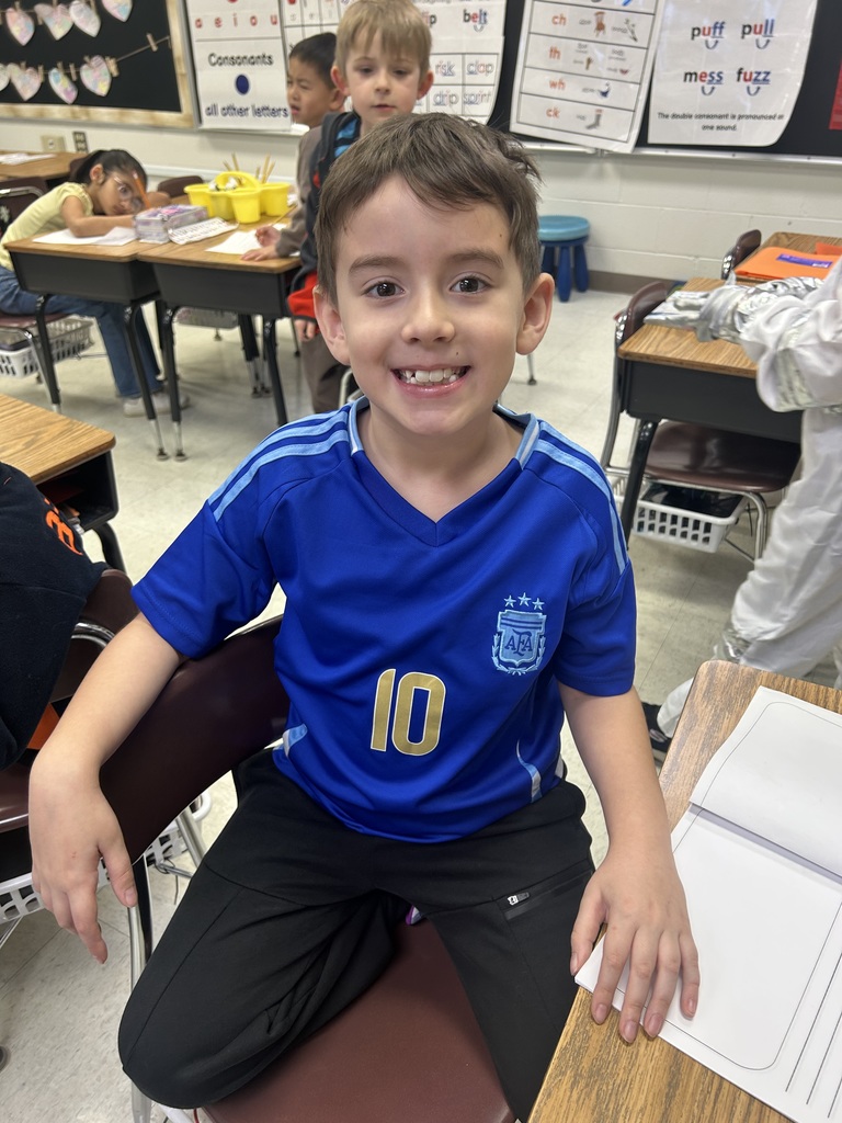 student dressed like a leader