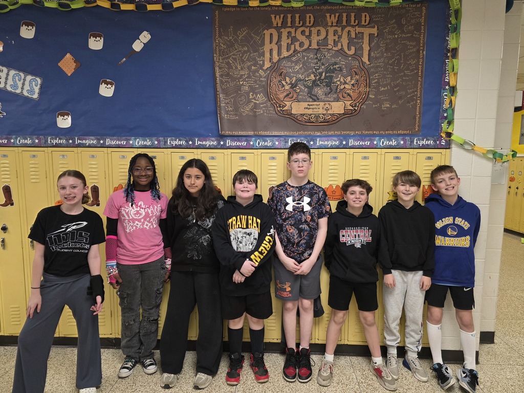 students with banner