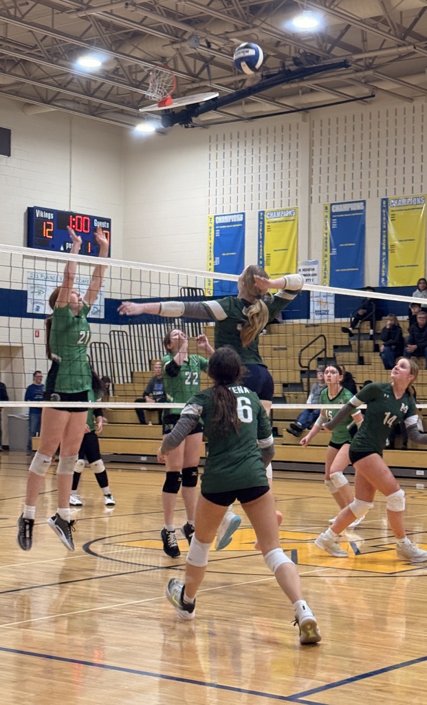 volleyball team playing a game