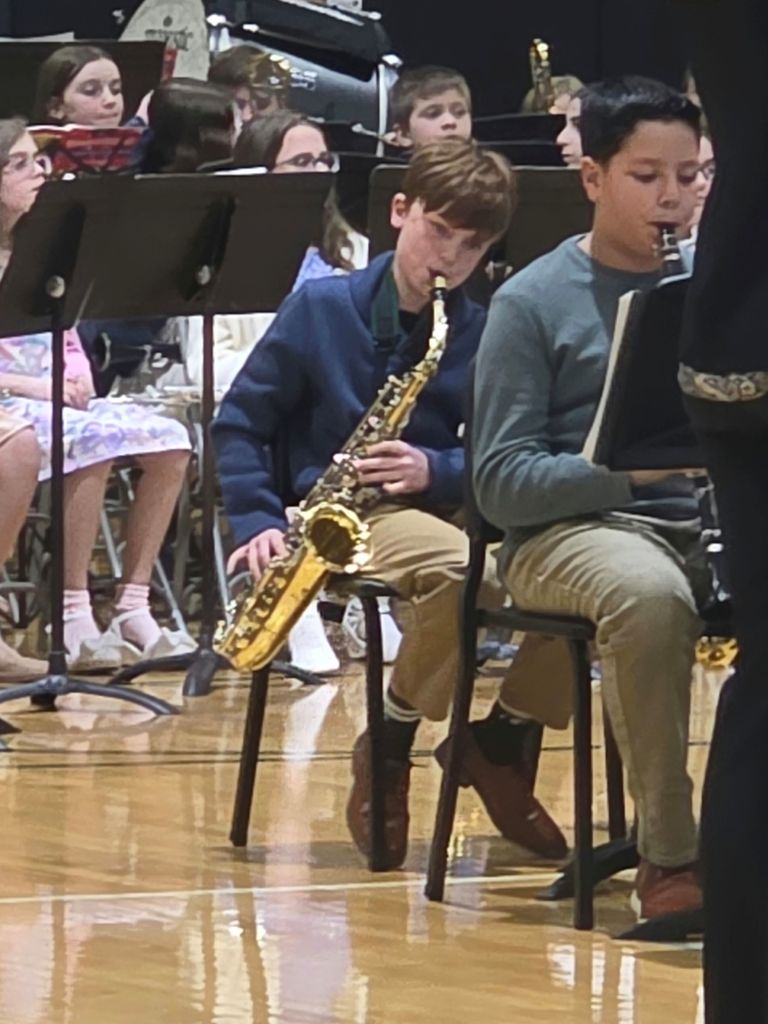 bands and orchestra concert with musicians playing instrument