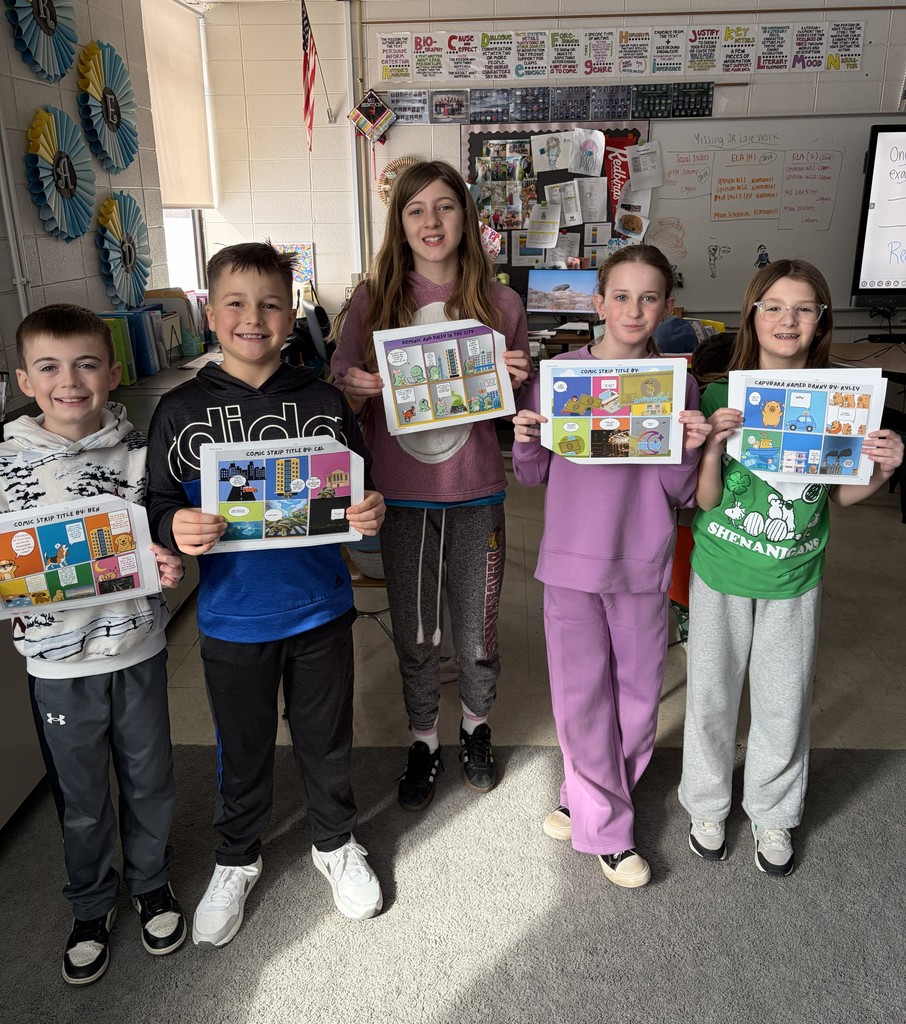 students with comic strips