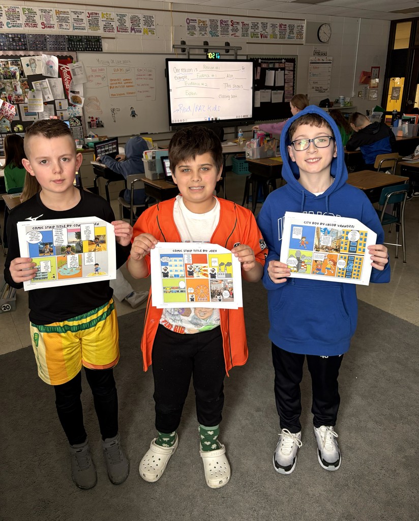 students with comic strips