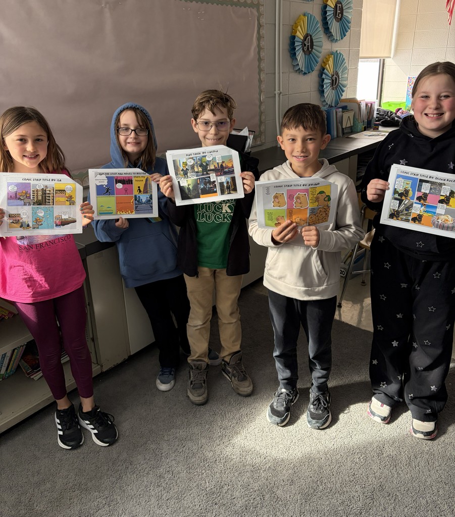 students with comic strips