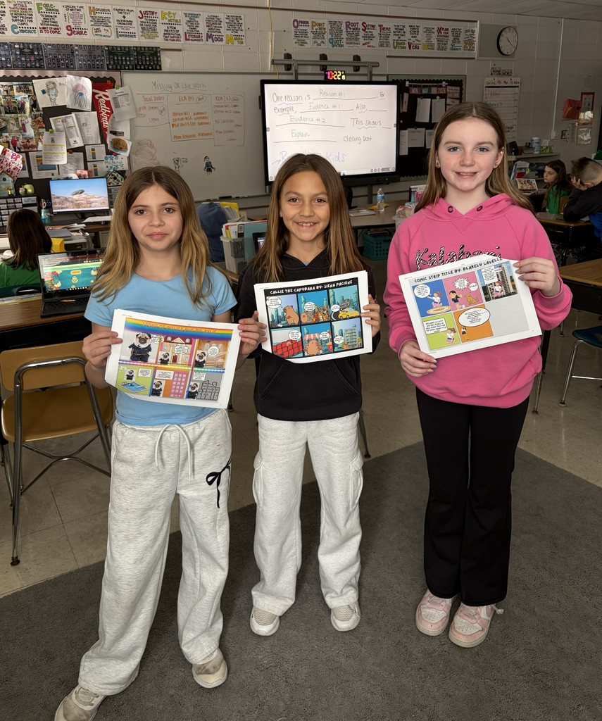 students with comic strips