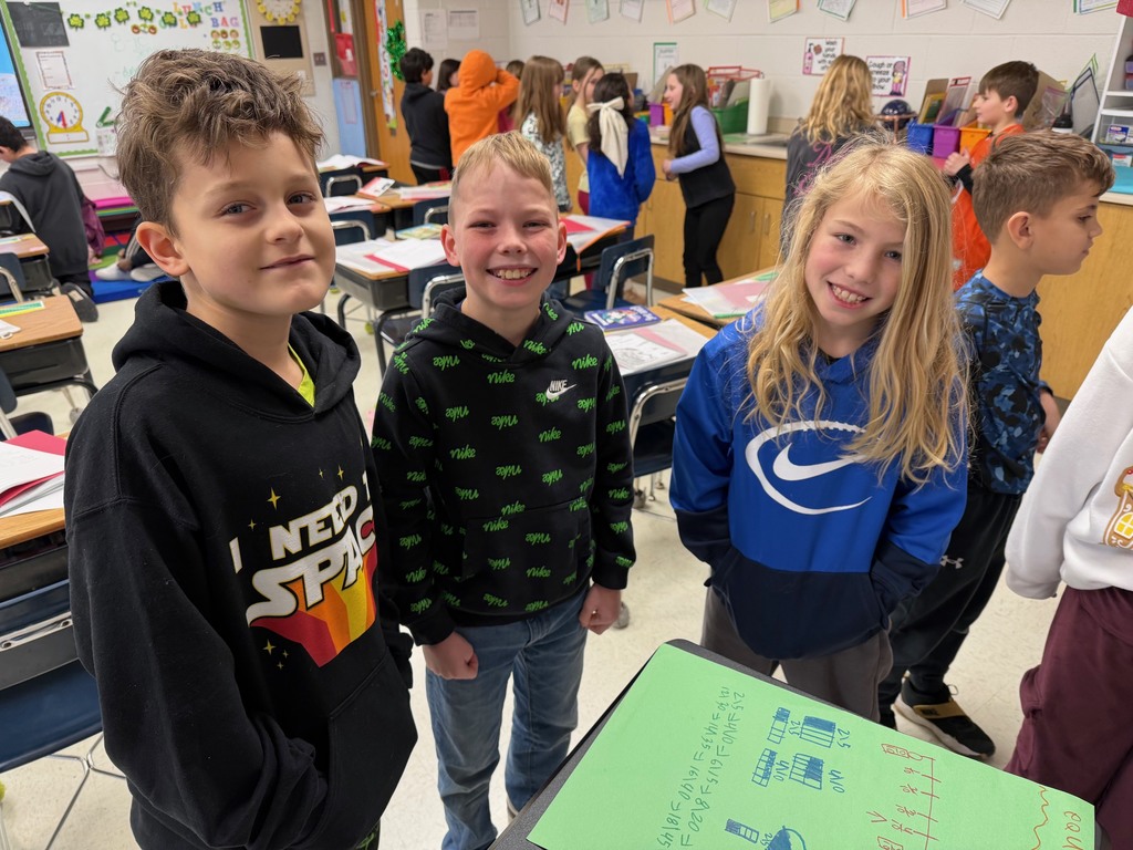 advanced learners showing posters