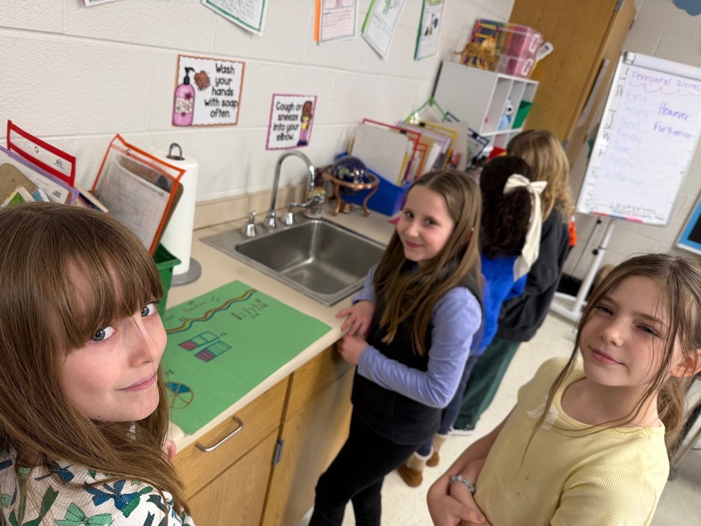 advanced learners showing posters