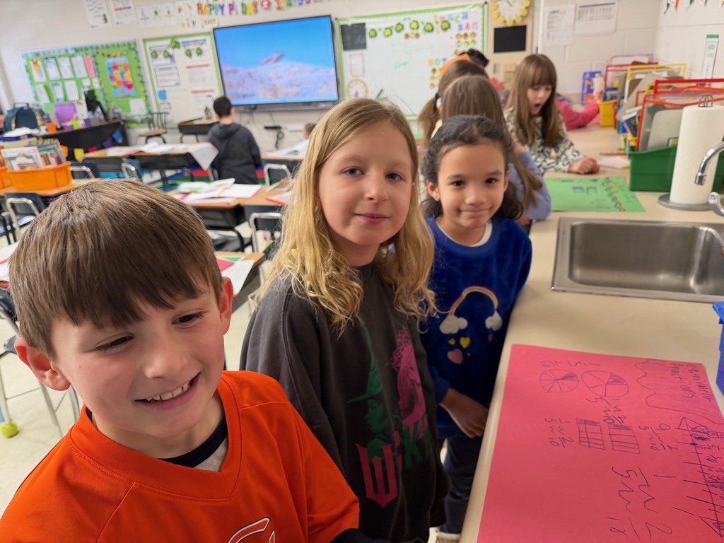 advanced learners showing posters