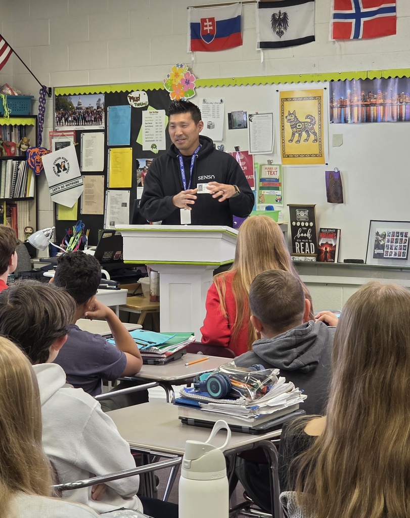 students with their guest presenter