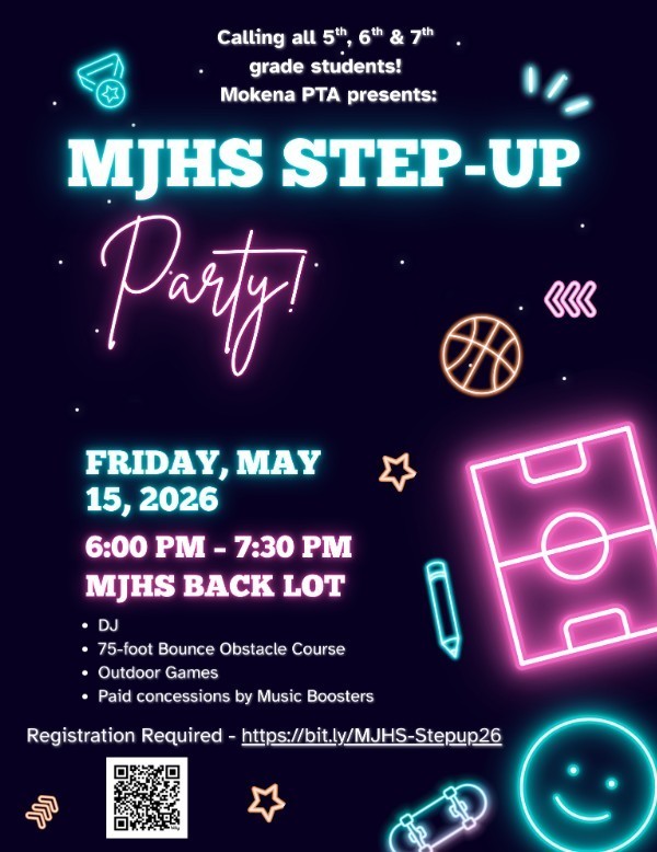 mjhs step up party May 25, 2026 6-7pm