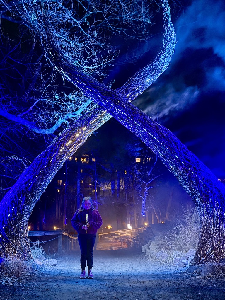 student playing recorder