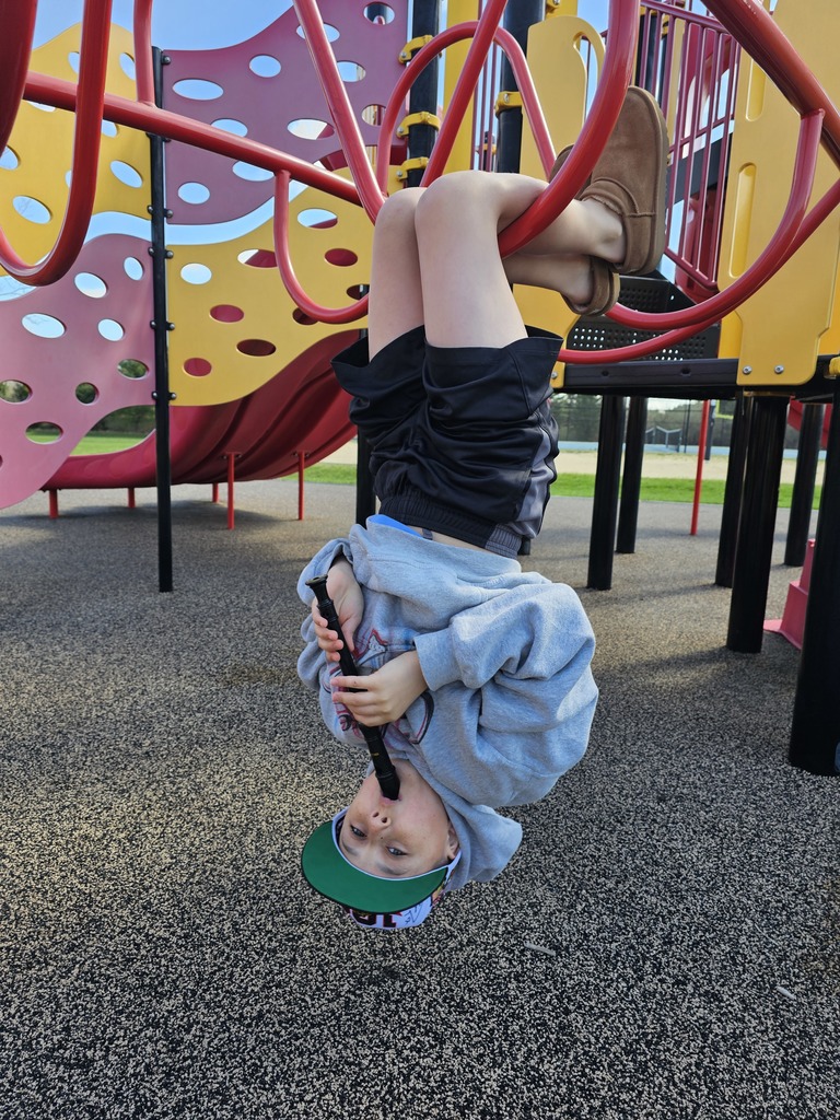 student playing recorder