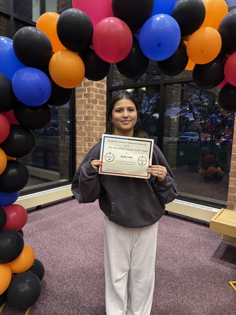 Kaylan and her award