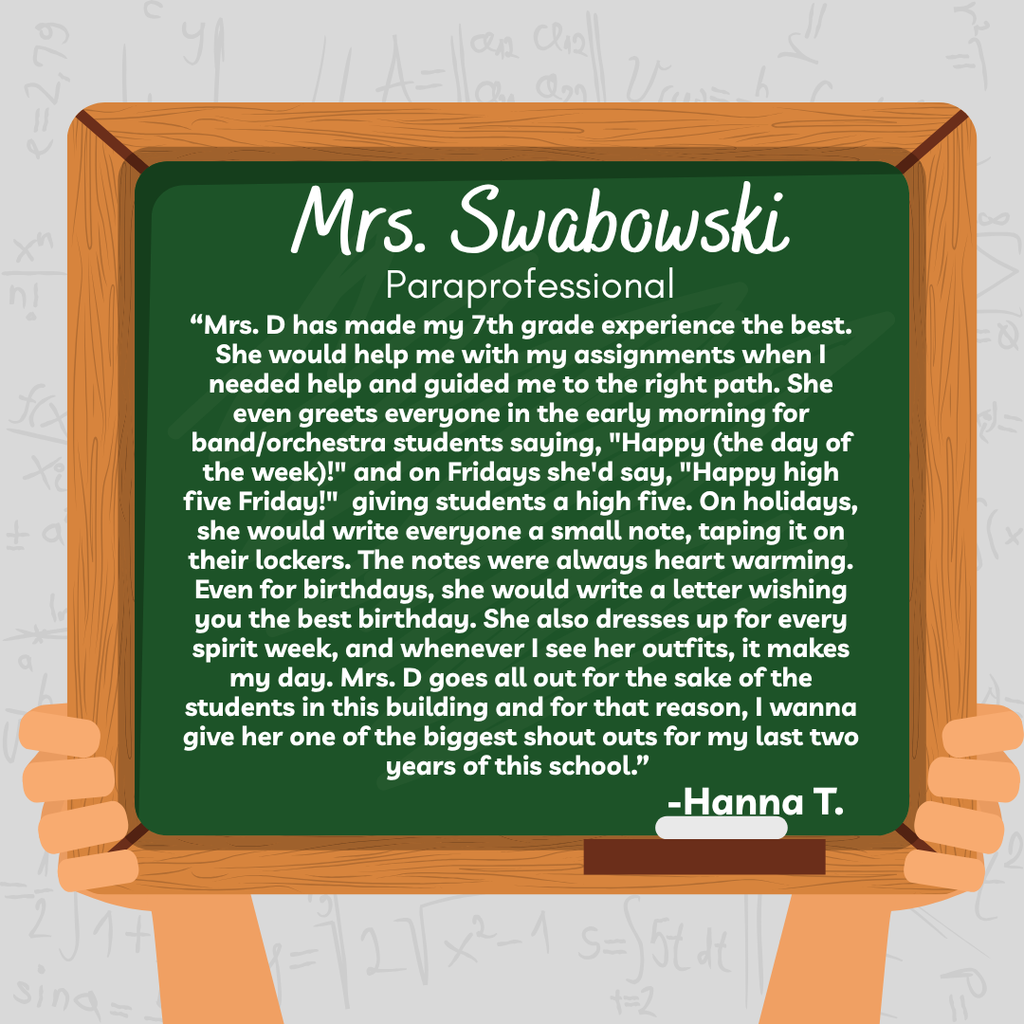teacher shoutout
