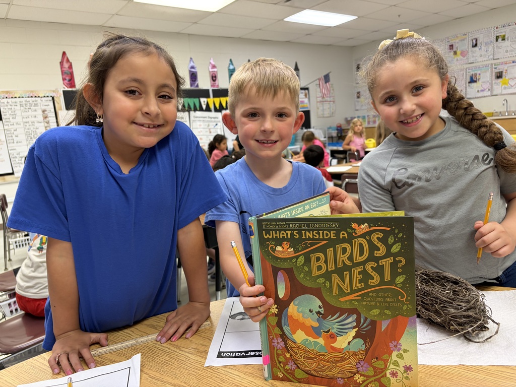 students with bird nest