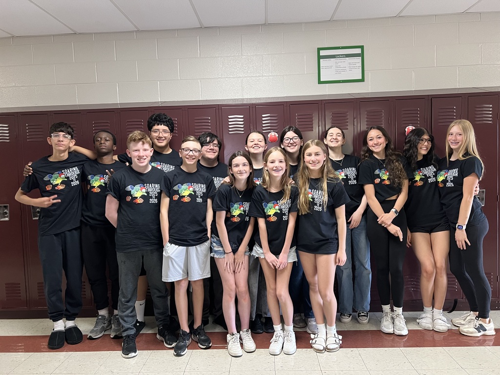 students in matching tshirts
