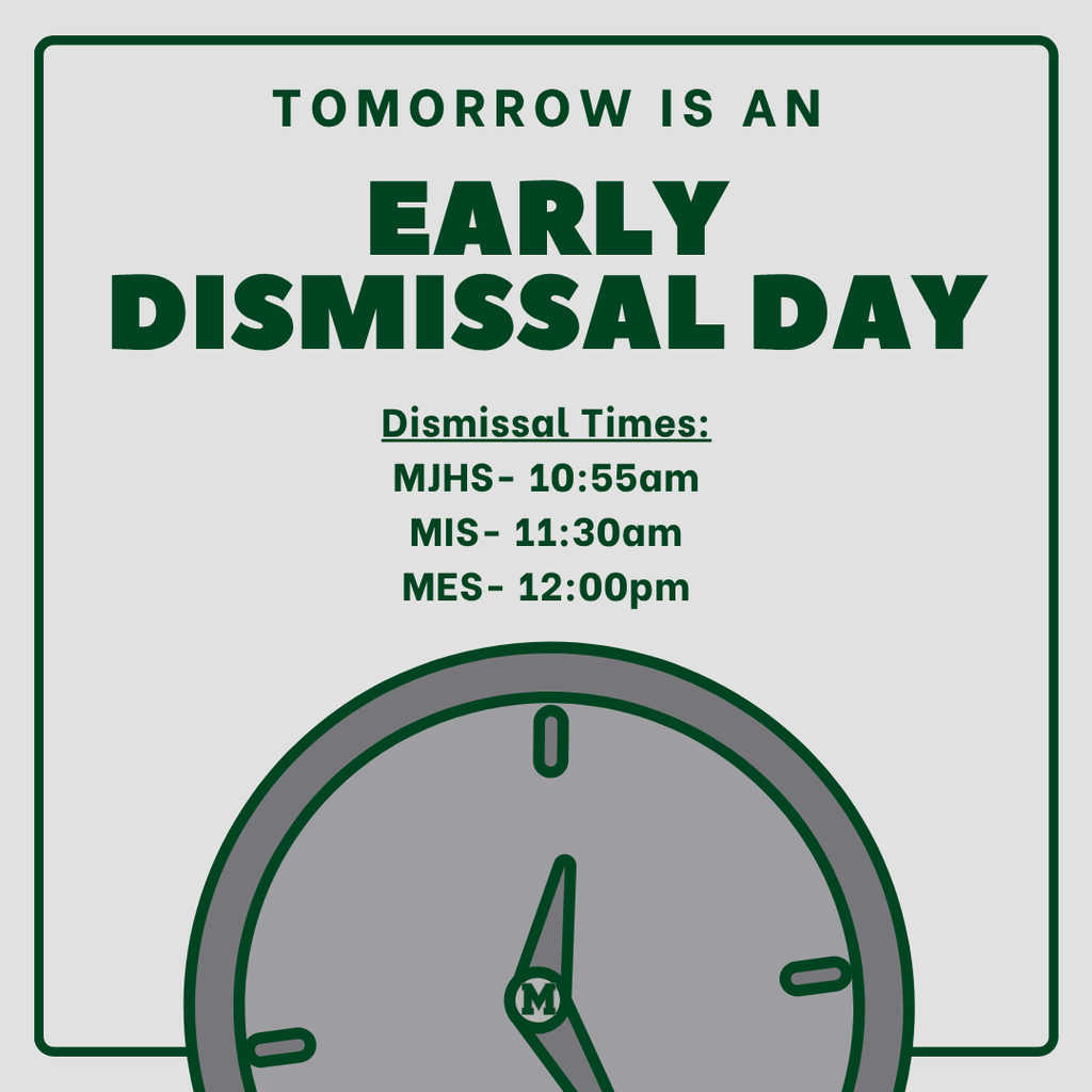tomorrow is an early dismissal day