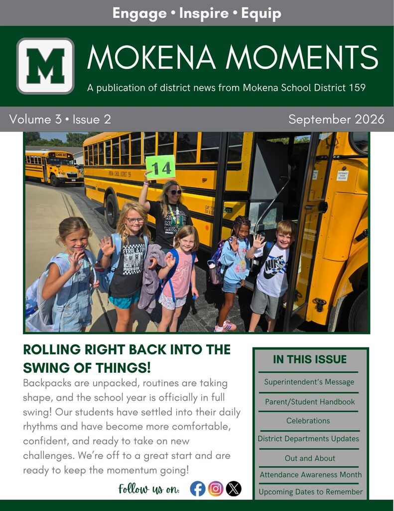mokena moments newsletter cover