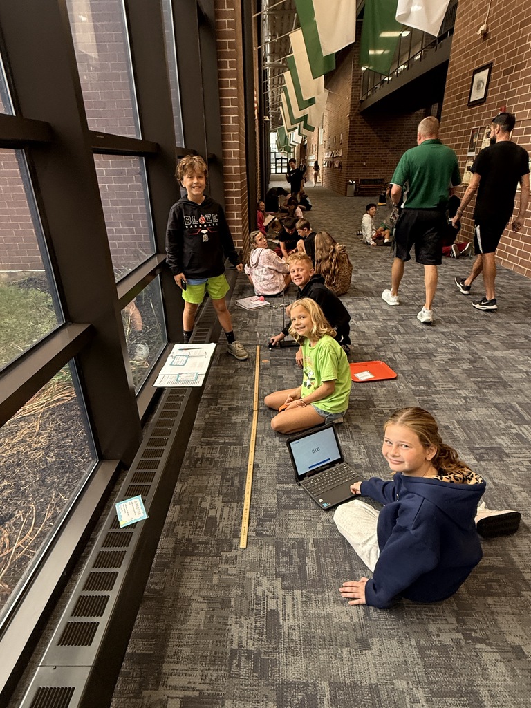 students calculating speed