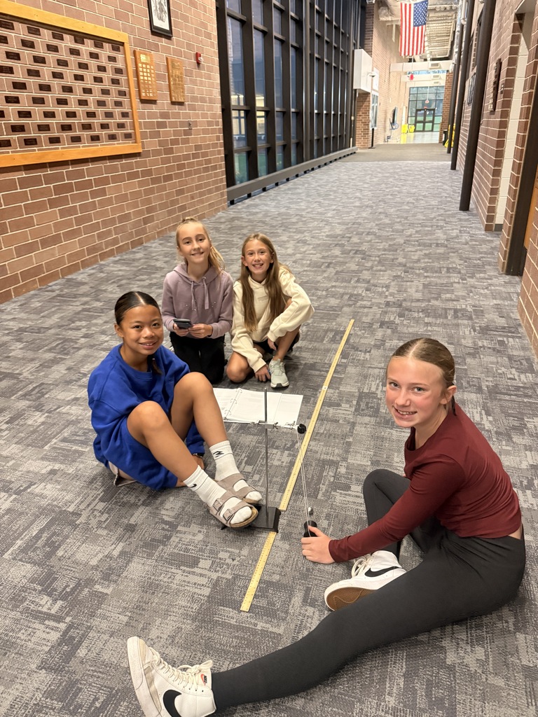 students calculating speed