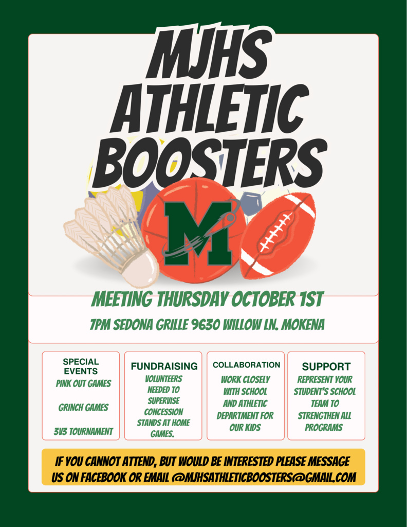 athletic boosters meeting on october 1st